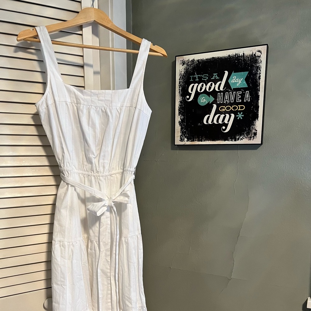 Michael Kors Prairie style white dress NWT